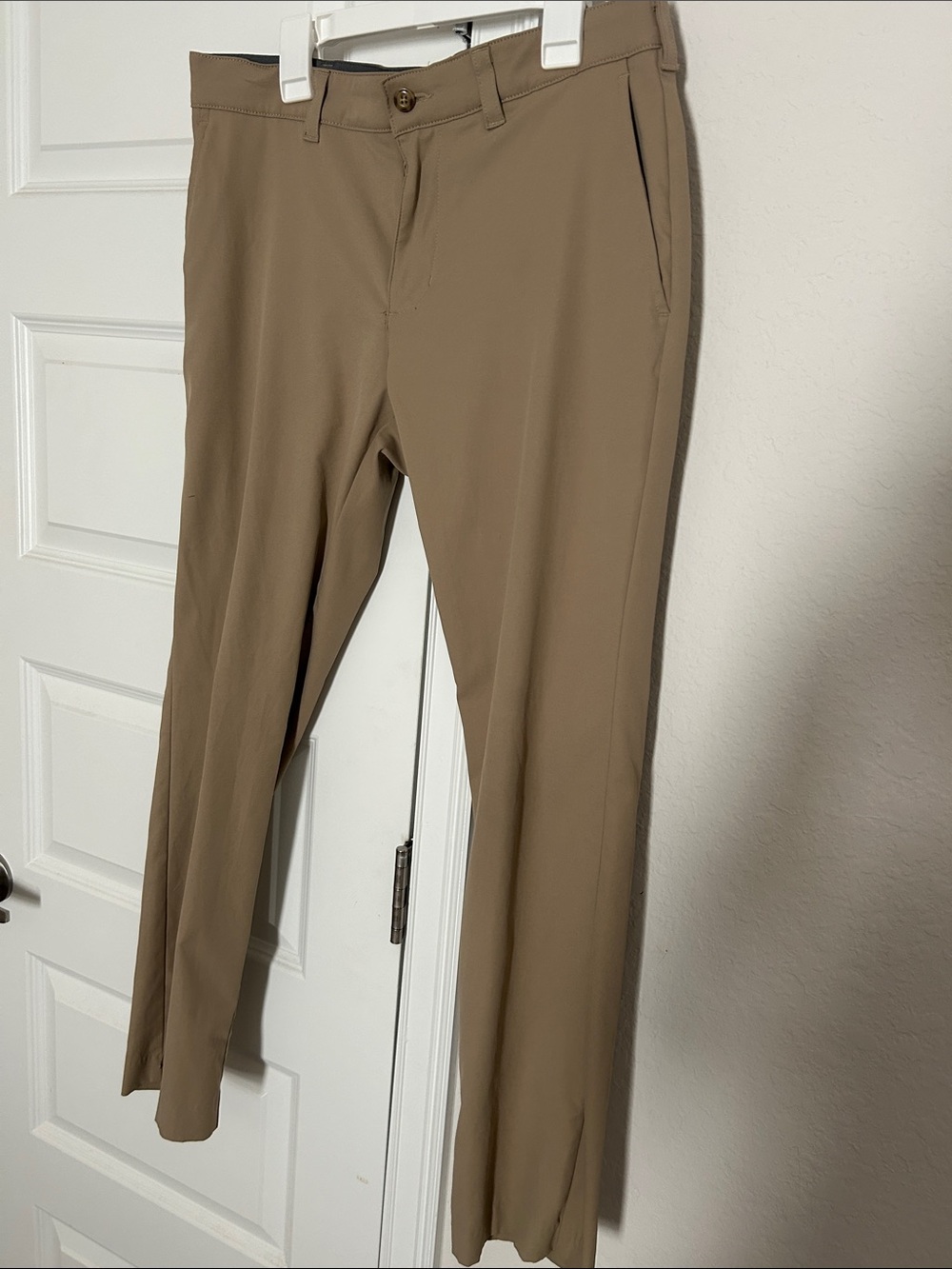 Men's Tan Dress Pants — Classic Stretch Chino
